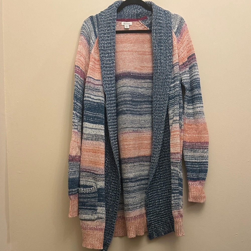 Sundance Hayden‎ Catalog Cardigan Sweater Blue Purple Orange Sz XL Preowned